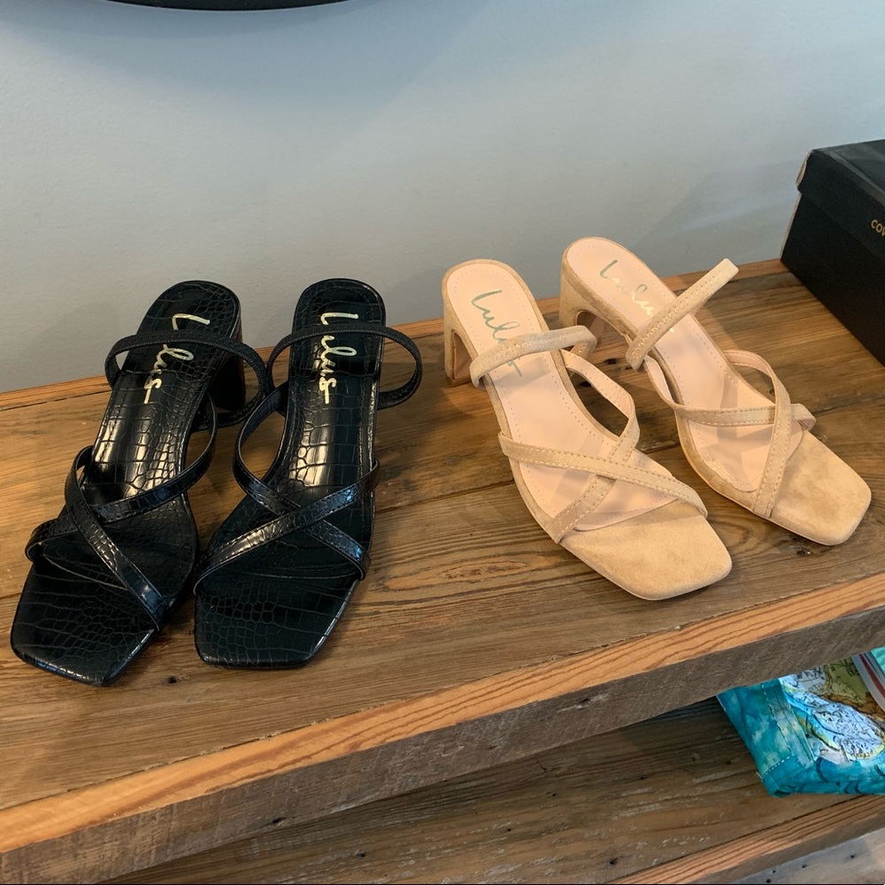 Lulus Strappy Heeled Sandals Size 7
